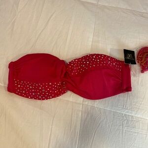 Victoria’s Secret swim bandeau top with crystals